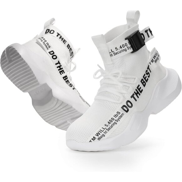 Unisex White Comfortable Lightweight Safety Sneakers for Industrial Work - Picture 1 of 6